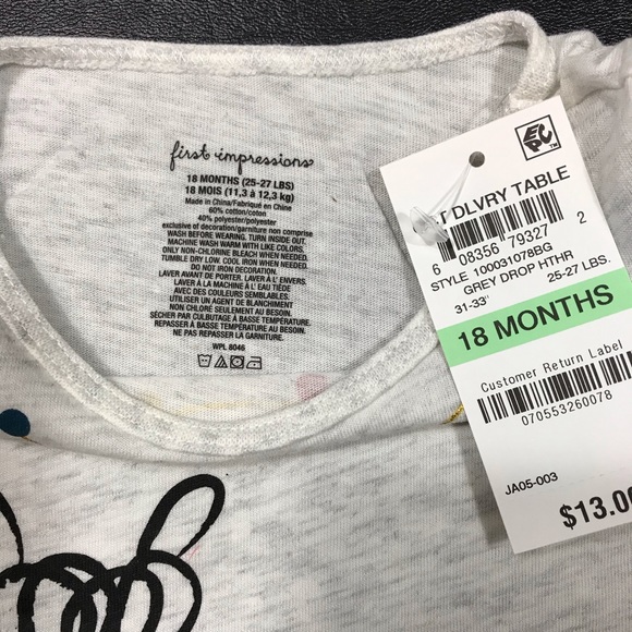 First Impression Grey Holiday Lama Long Sleeve - Picture 2 of 3